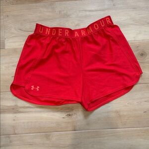 Under Armour Women's Bright Red Athletic Shorts
